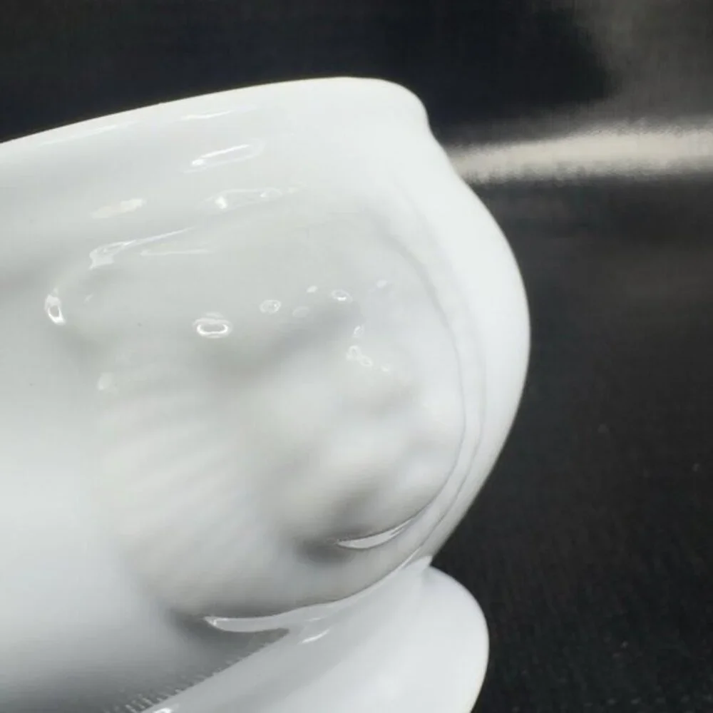 Bistro By Over And Back Lions Head White Porcelain Pedestal Bowl Dish Set2 Bowls